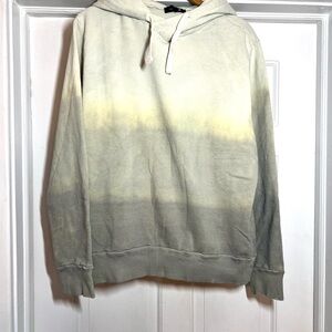 Men's light olive and grey Ombré Hoodie unisex